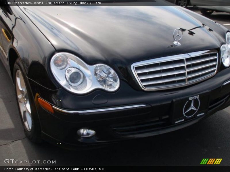 Black / Black 2007 Mercedes-Benz C 280 4Matic Luxury