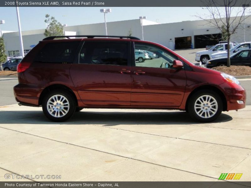 Salsa Red Pearl / Stone 2008 Toyota Sienna XLE AWD