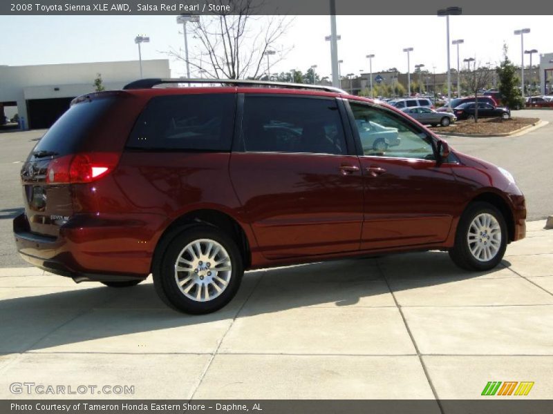 Salsa Red Pearl / Stone 2008 Toyota Sienna XLE AWD
