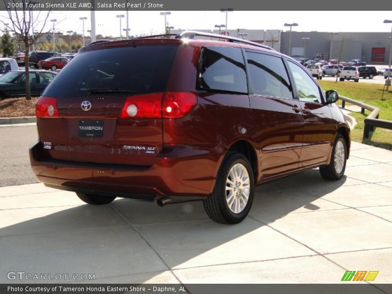 Salsa Red Pearl / Stone 2008 Toyota Sienna XLE AWD