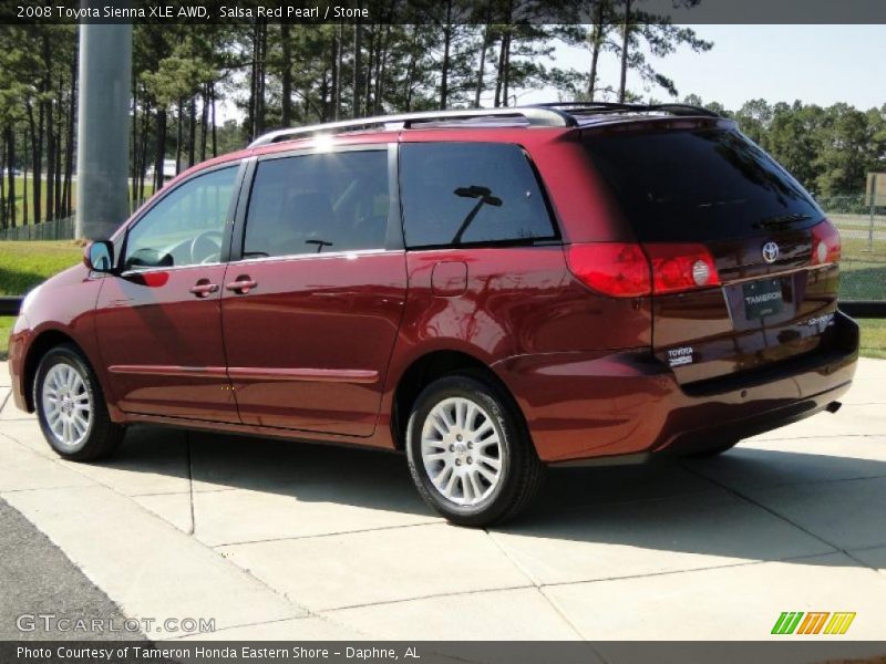 Salsa Red Pearl / Stone 2008 Toyota Sienna XLE AWD