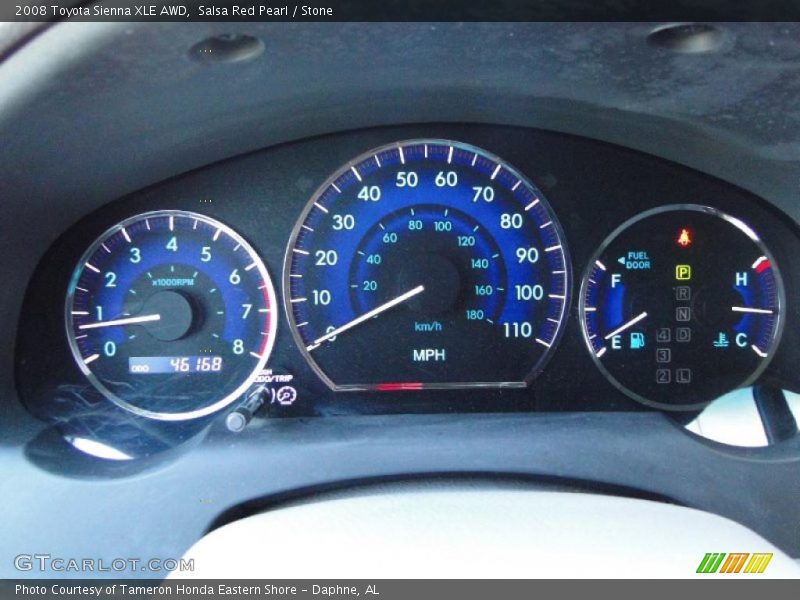 Salsa Red Pearl / Stone 2008 Toyota Sienna XLE AWD