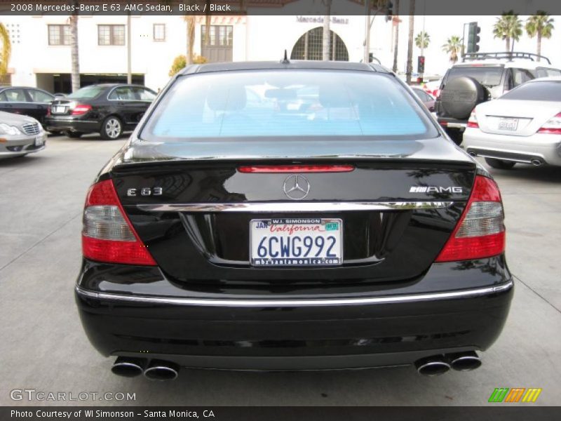 Black / Black 2008 Mercedes-Benz E 63 AMG Sedan