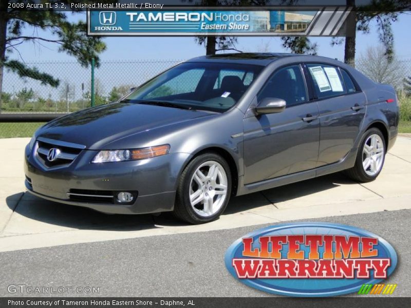 Polished Metal Metallic / Ebony 2008 Acura TL 3.2