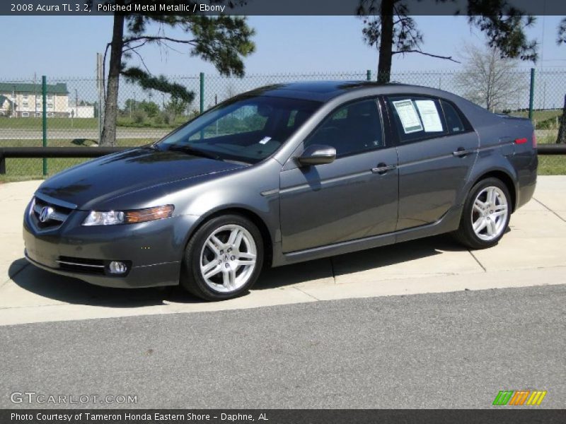 Polished Metal Metallic / Ebony 2008 Acura TL 3.2