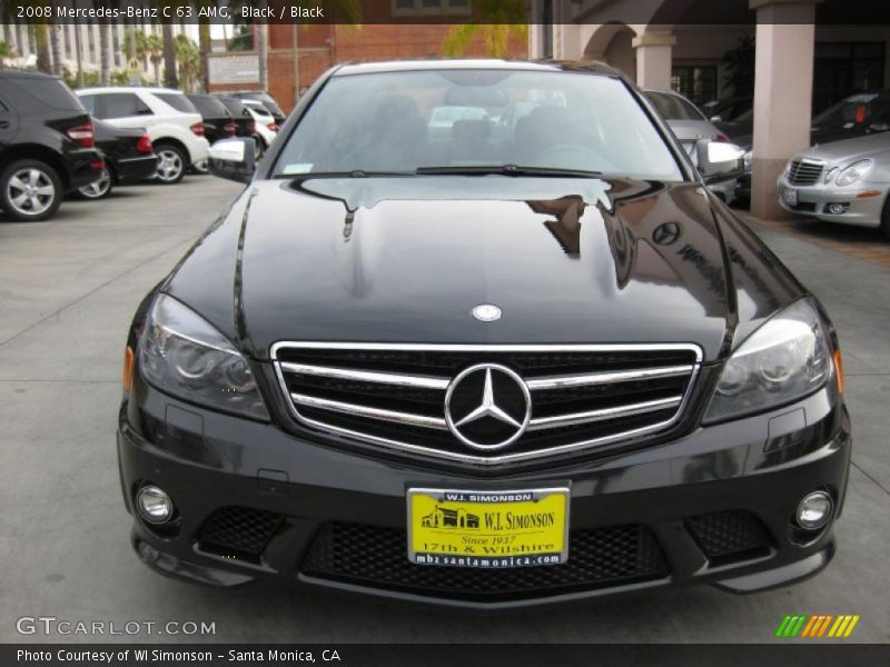 Black / Black 2008 Mercedes-Benz C 63 AMG