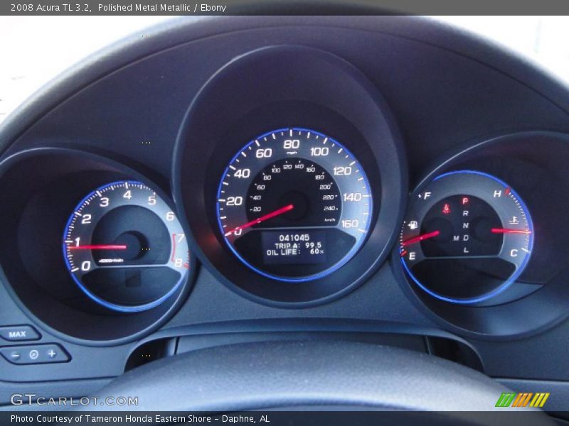 Polished Metal Metallic / Ebony 2008 Acura TL 3.2