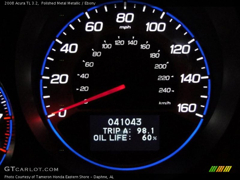 Polished Metal Metallic / Ebony 2008 Acura TL 3.2
