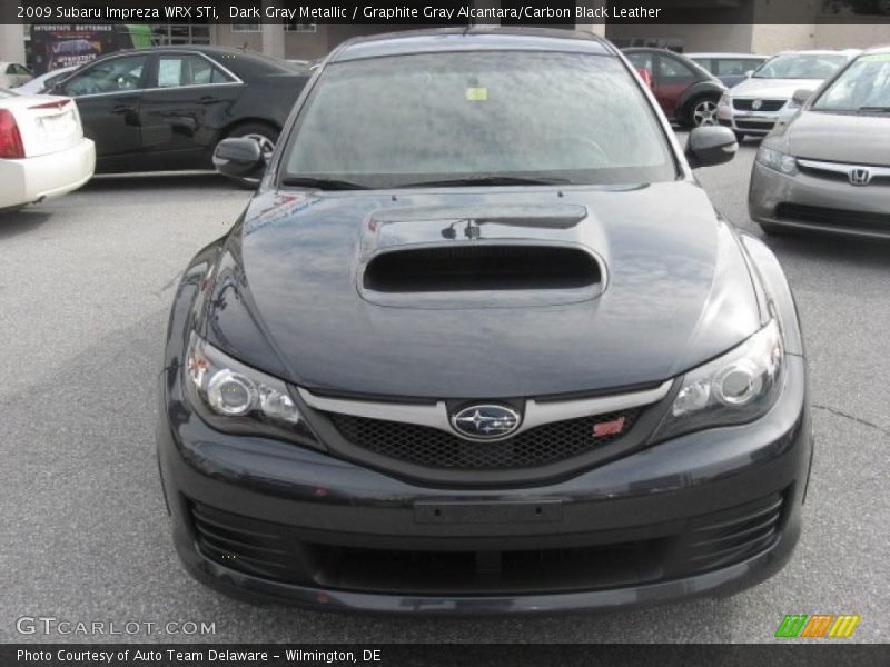 Dark Gray Metallic / Graphite Gray Alcantara/Carbon Black Leather 2009 Subaru Impreza WRX STi