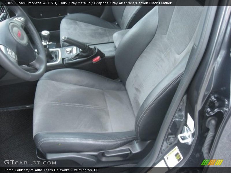Dark Gray Metallic / Graphite Gray Alcantara/Carbon Black Leather 2009 Subaru Impreza WRX STi