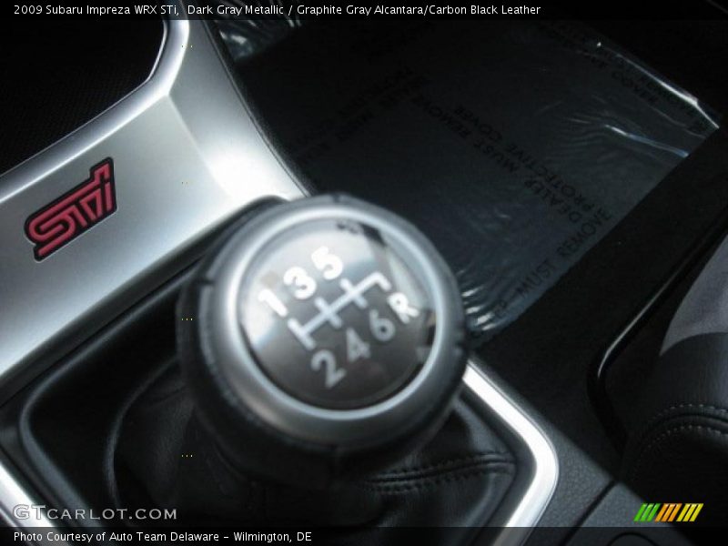 Dark Gray Metallic / Graphite Gray Alcantara/Carbon Black Leather 2009 Subaru Impreza WRX STi