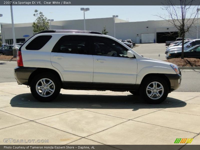 Clear White / Black 2007 Kia Sportage EX V6