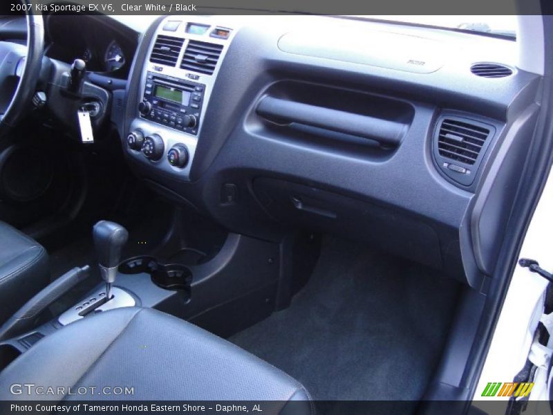 Clear White / Black 2007 Kia Sportage EX V6