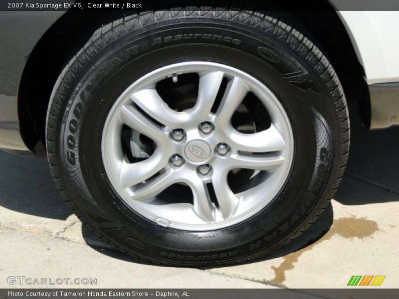 Clear White / Black 2007 Kia Sportage EX V6