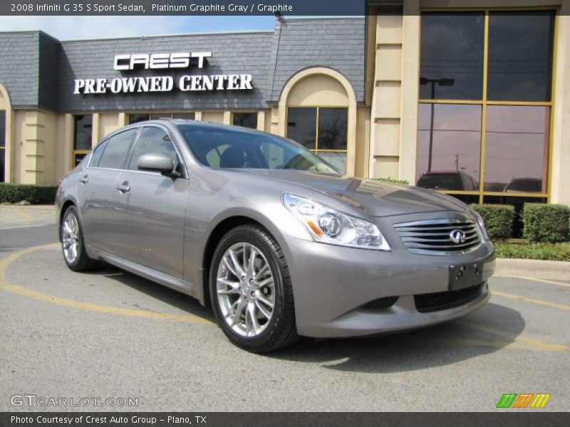 Platinum Graphite Gray / Graphite 2008 Infiniti G 35 S Sport Sedan