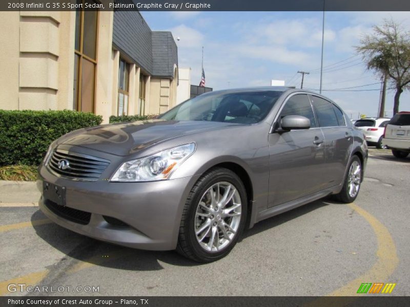 Platinum Graphite Gray / Graphite 2008 Infiniti G 35 S Sport Sedan