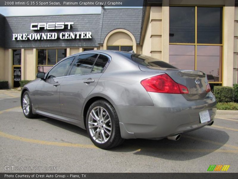 Platinum Graphite Gray / Graphite 2008 Infiniti G 35 S Sport Sedan