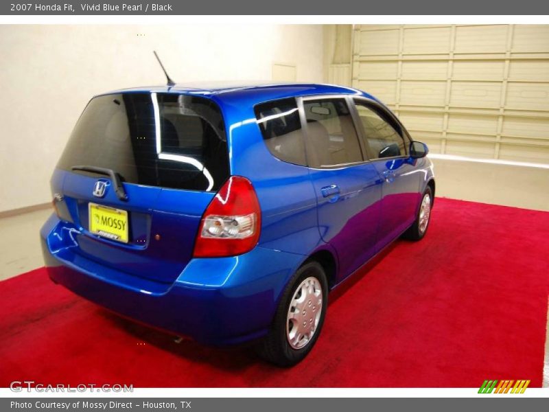 Vivid Blue Pearl / Black 2007 Honda Fit