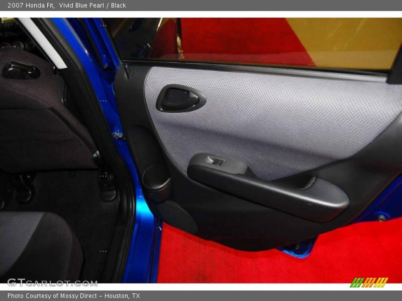 Vivid Blue Pearl / Black 2007 Honda Fit