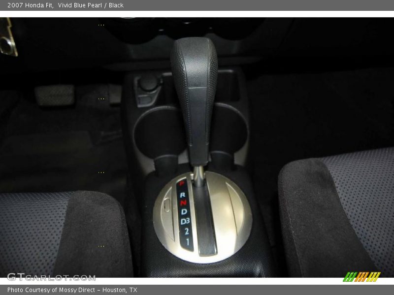 Vivid Blue Pearl / Black 2007 Honda Fit