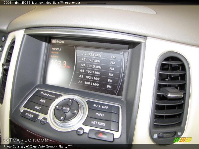 Moonlight White / Wheat 2008 Infiniti EX 35 Journey