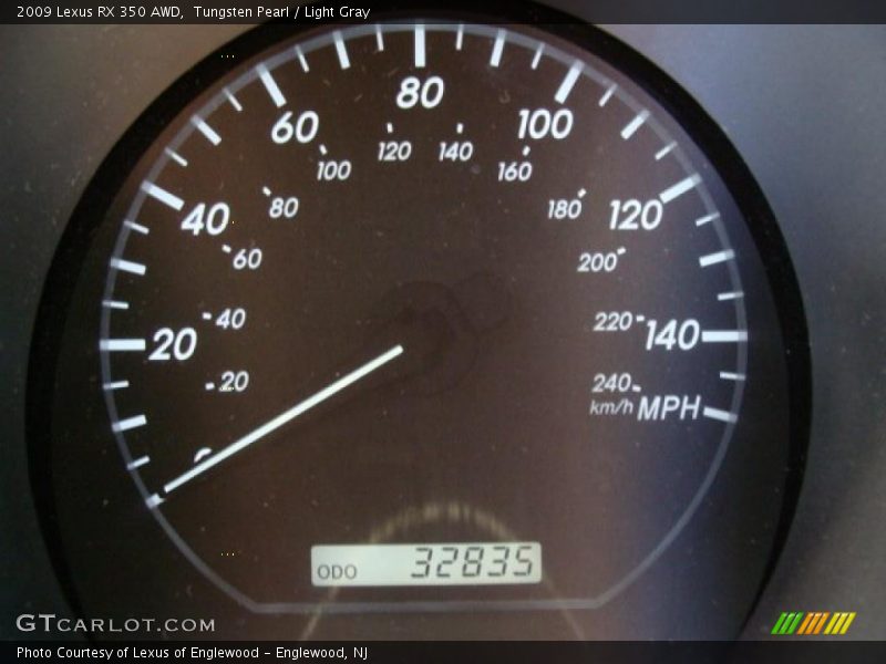 Tungsten Pearl / Light Gray 2009 Lexus RX 350 AWD