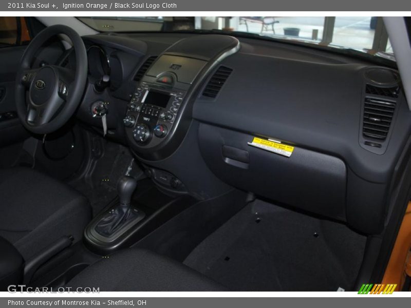 Ignition Orange / Black Soul Logo Cloth 2011 Kia Soul +