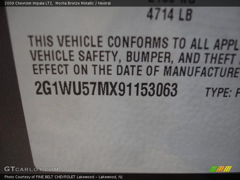 Mocha Bronze Metallic / Neutral 2009 Chevrolet Impala LTZ