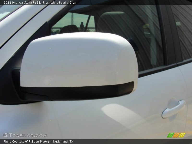 Frost White Pearl / Gray 2011 Hyundai Santa Fe SE