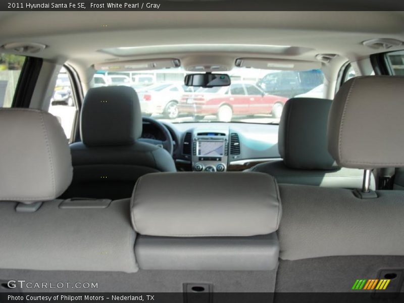 Frost White Pearl / Gray 2011 Hyundai Santa Fe SE