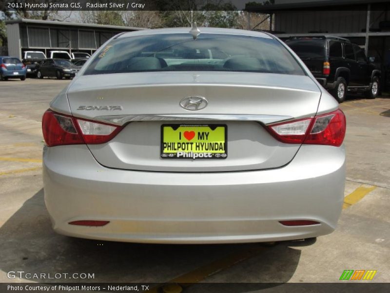 Radiant Silver / Gray 2011 Hyundai Sonata GLS