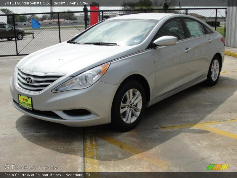 Radiant Silver / Gray 2011 Hyundai Sonata GLS
