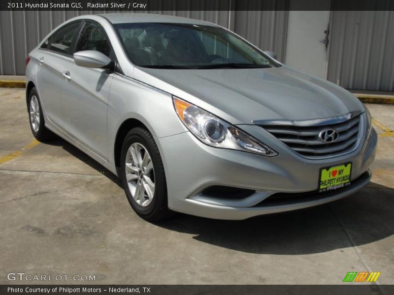 Radiant Silver / Gray 2011 Hyundai Sonata GLS