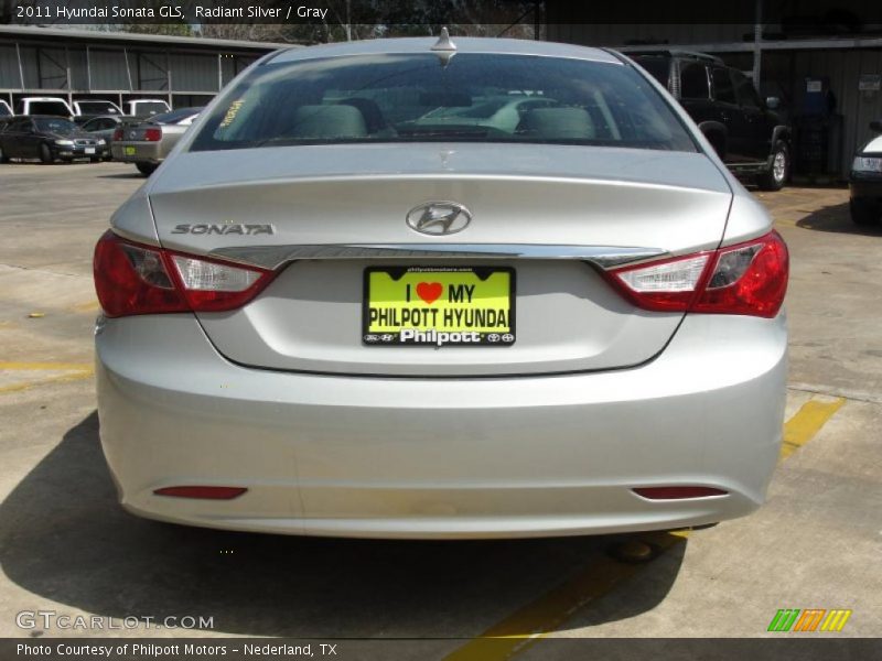 Radiant Silver / Gray 2011 Hyundai Sonata GLS