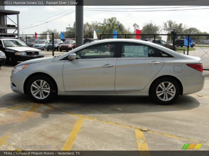 Radiant Silver / Gray 2011 Hyundai Sonata GLS