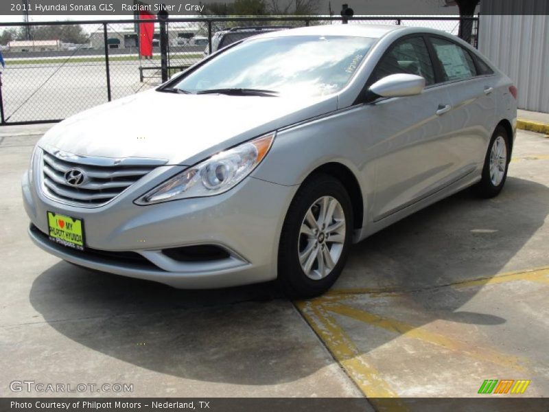Radiant Silver / Gray 2011 Hyundai Sonata GLS