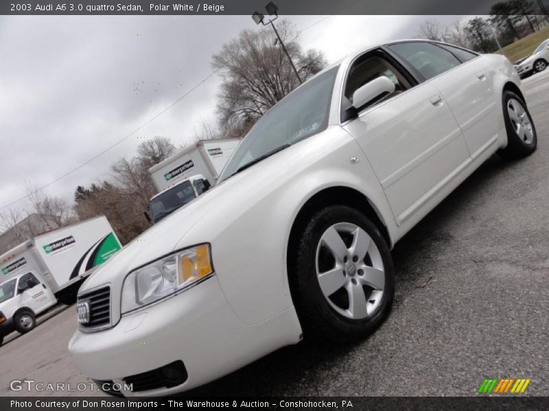 Polar White / Beige 2003 Audi A6 3.0 quattro Sedan