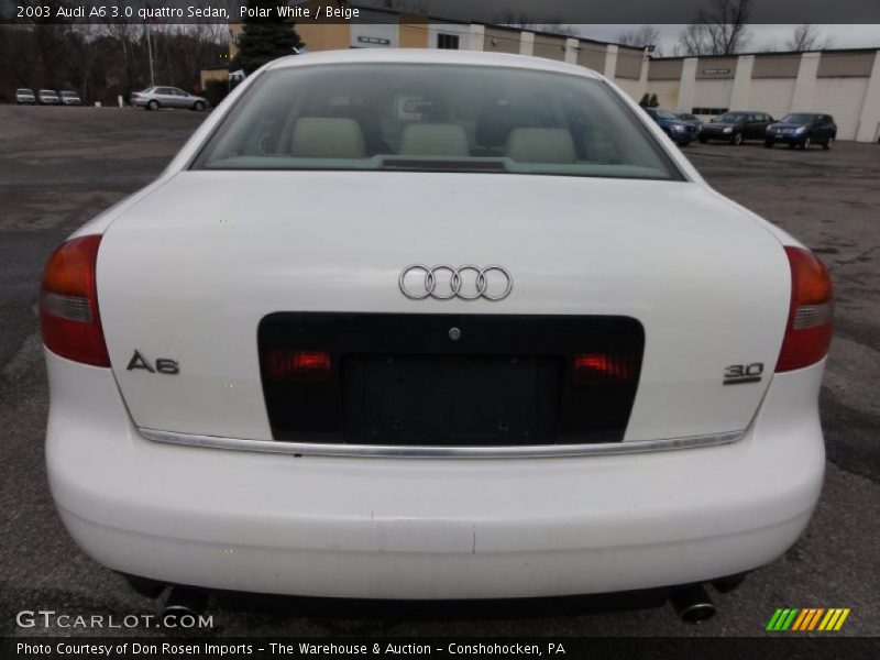 Polar White / Beige 2003 Audi A6 3.0 quattro Sedan