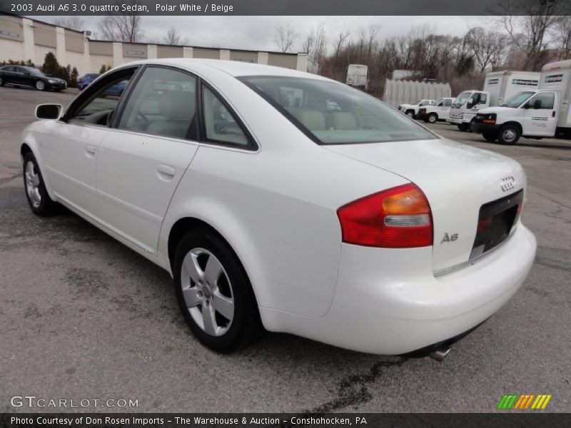 Polar White / Beige 2003 Audi A6 3.0 quattro Sedan