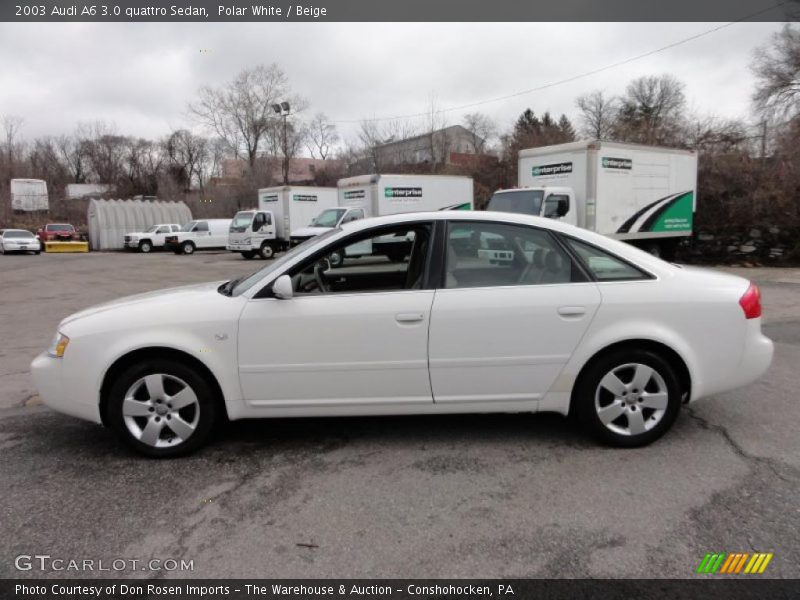 Polar White / Beige 2003 Audi A6 3.0 quattro Sedan
