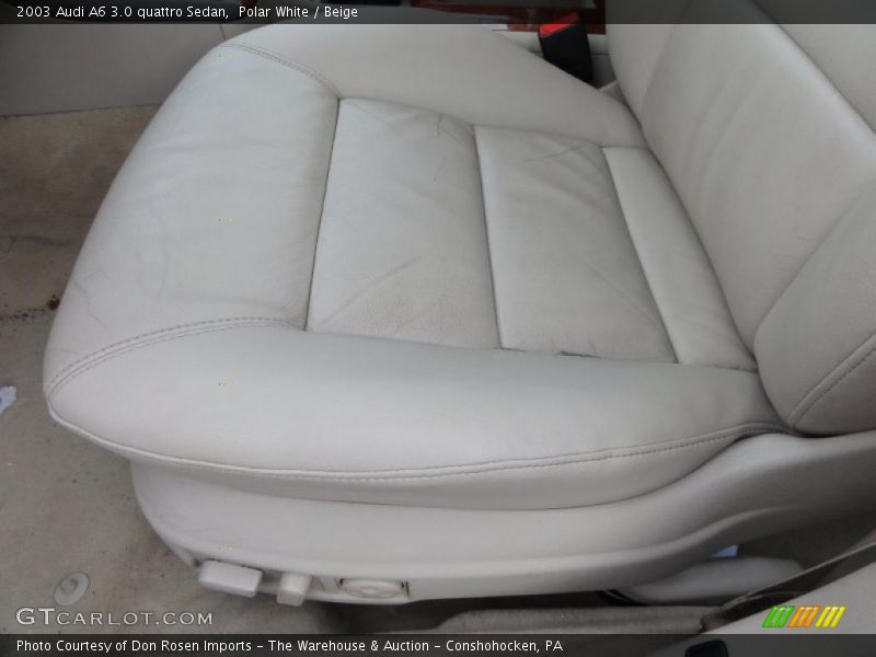 Polar White / Beige 2003 Audi A6 3.0 quattro Sedan