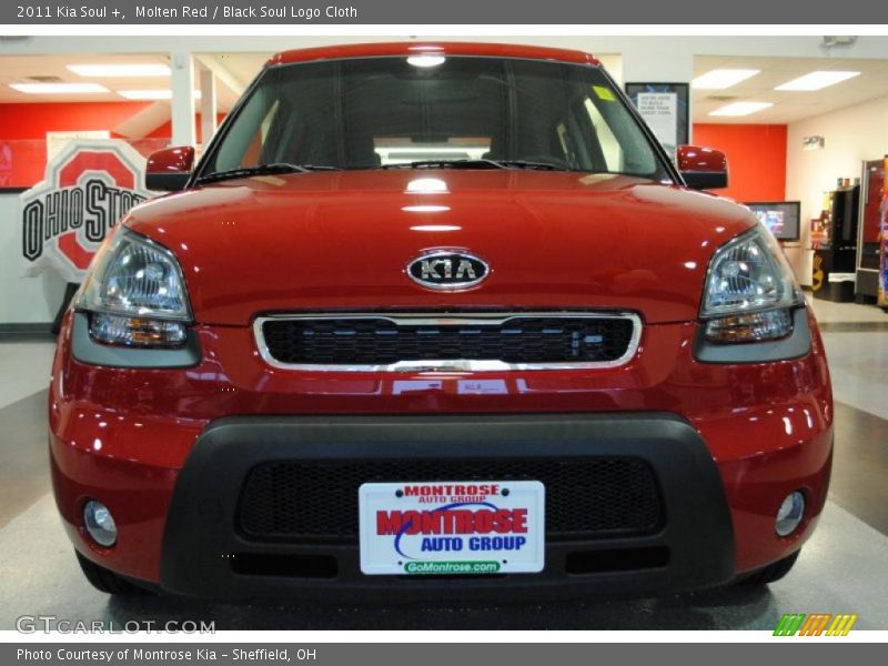 Molten Red / Black Soul Logo Cloth 2011 Kia Soul +