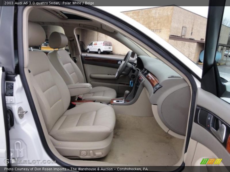 Polar White / Beige 2003 Audi A6 3.0 quattro Sedan