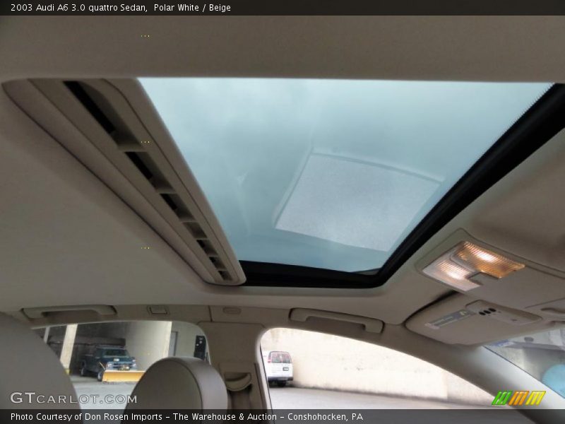 Polar White / Beige 2003 Audi A6 3.0 quattro Sedan