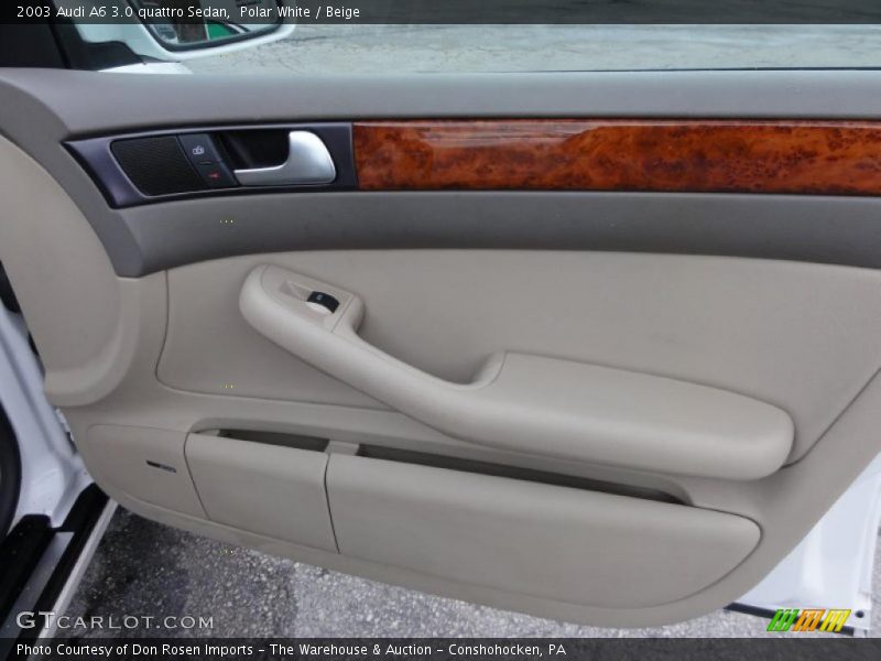 Polar White / Beige 2003 Audi A6 3.0 quattro Sedan
