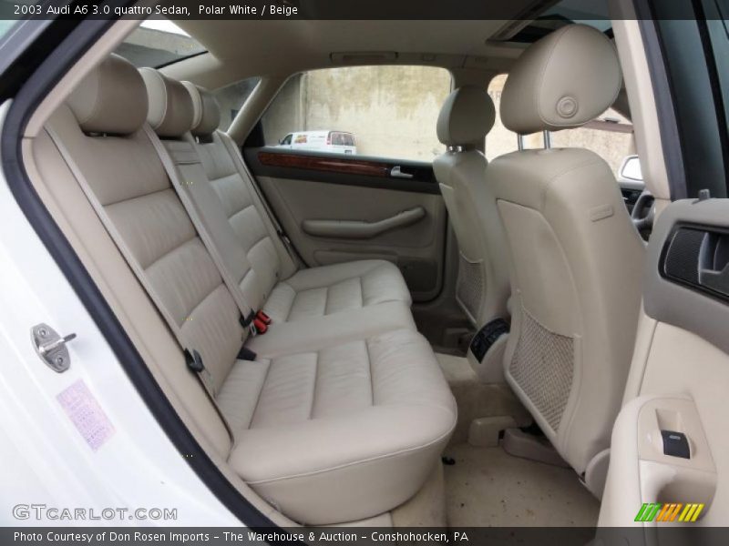 Polar White / Beige 2003 Audi A6 3.0 quattro Sedan