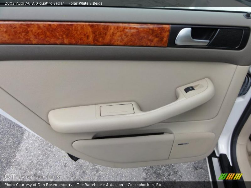 Polar White / Beige 2003 Audi A6 3.0 quattro Sedan