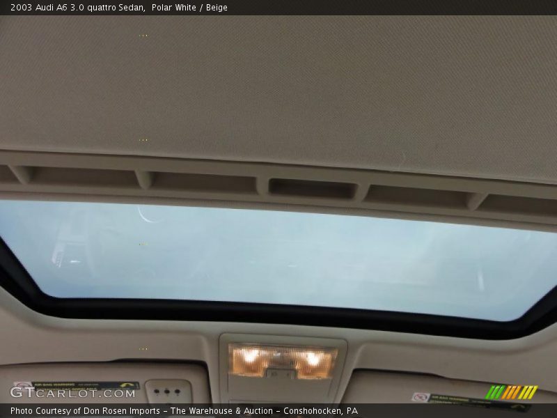 Polar White / Beige 2003 Audi A6 3.0 quattro Sedan