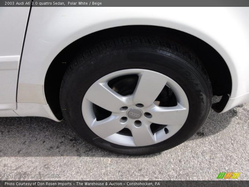Polar White / Beige 2003 Audi A6 3.0 quattro Sedan