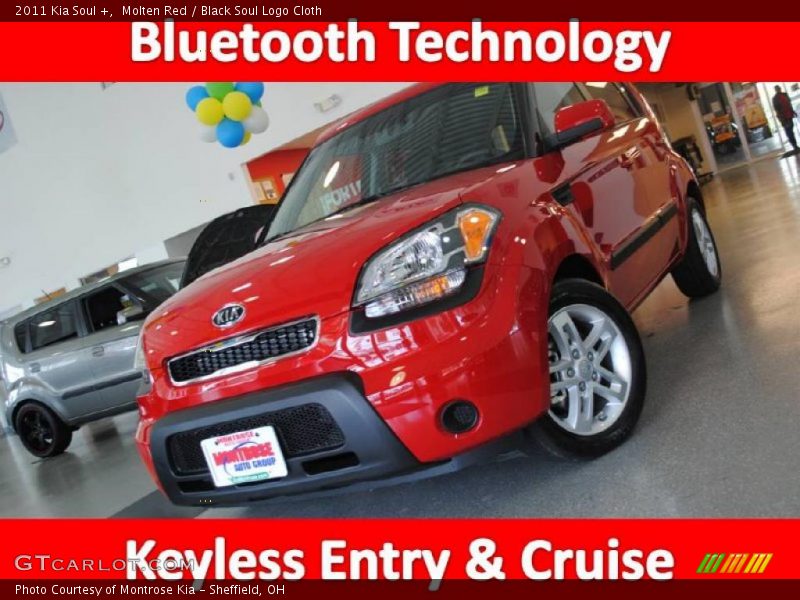 Molten Red / Black Soul Logo Cloth 2011 Kia Soul +